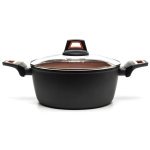 Каструля антипригарне покриття Hölmer CR-1342-SBMCL Carrot з кришкою 4.2 л чорний
