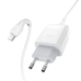 Зарядний пристрій з кабелем USB/microUSB 1 м HOCO C72Q 18 W 3 А білий