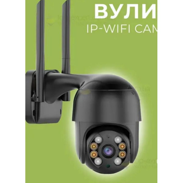 / Поворотна вулична IP камера відеоспостереження A8-4MP PTZ WiFi xm 2mp з віддаленим доступом чорний new