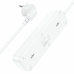 Мережевий фільтр-подовжувач 3 розетки HOCO NS2 3хUSB 2.4 А 1.8 м білий