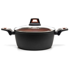 Каструля антипригарне покриття Hölmer CR-1342-SBMCL Carrot з кришкою 4.2 л чорний