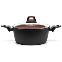 Каструля антипригарне покриття Hölmer CR-1342-SBMCL Carrot з кришкою 4.2 л чорний