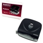 Діркопробивач Axent 3830-01-А з лінійкою 30 аркушів чорний
