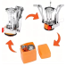 Пальник туристичний газовий з кейсом Piezo Micro Stove сріблястий