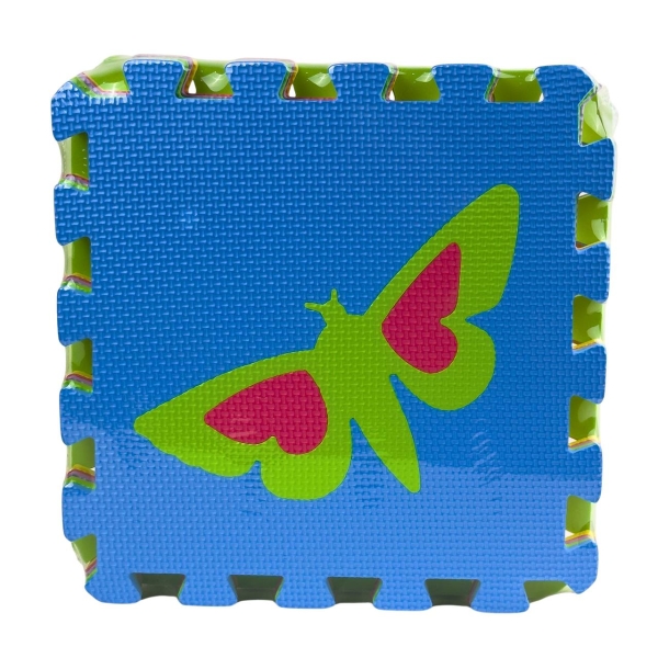 Дитячий килимок-пазл ігровий розвивальний Метелики MR1285 EVA 30 х 30 см 9 шт