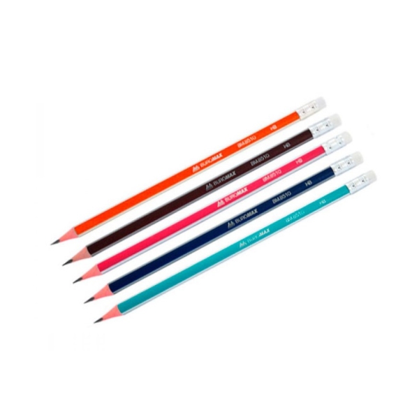/ Карандаш простой BuroMax 8510 HB с ласт. треуг.