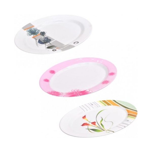 / Меламінова тарілка овальна 6010/Х3-24 25*19см, з малюнком