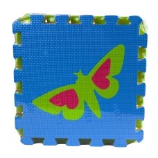 Дитячий килимок-пазл ігровий розвивальний Метелики MR1285 EVA 30 х 30 см 9 шт