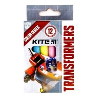 Крейда кольорова 12 шт Kite TF21-075 Transformers кругла 6 кольорів