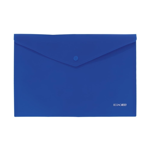 Папка на кнопці А4 Economix E31305-52 пластик синій