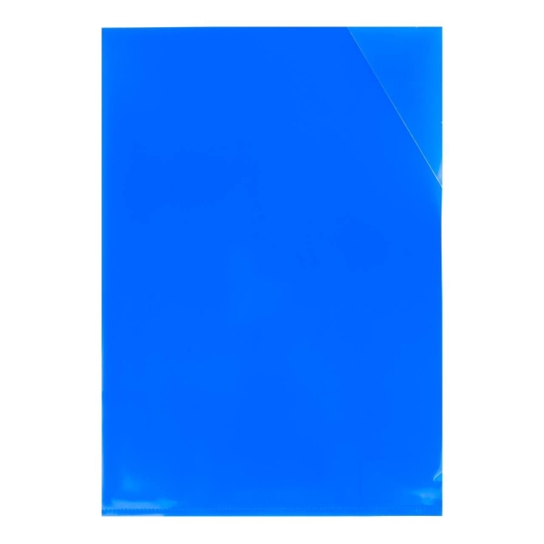 Папка-куточок А4 Economix E31157 з фіксацією пластик блакитний