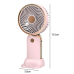 Вентилятор портативний Mini-Fan YM88152 діаметр 8 см з підставкою рожевий