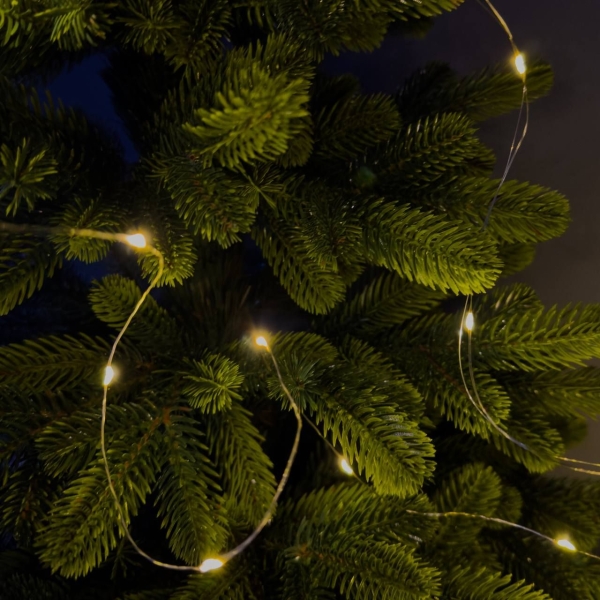 Світлодіодна гірлянда-нитка мідний дріт 200 LED Magic Lights USB крапля 20 м теплий білий