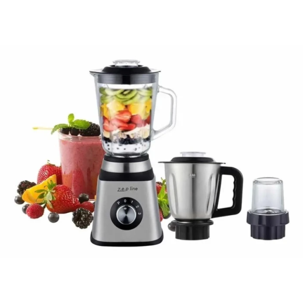 / Стаціонарний блендер з кавомолкою та м'ясорубкою зі скляною чашею 3в1 Zepline ZP-069 склянка для смузі 2000Вт NEW