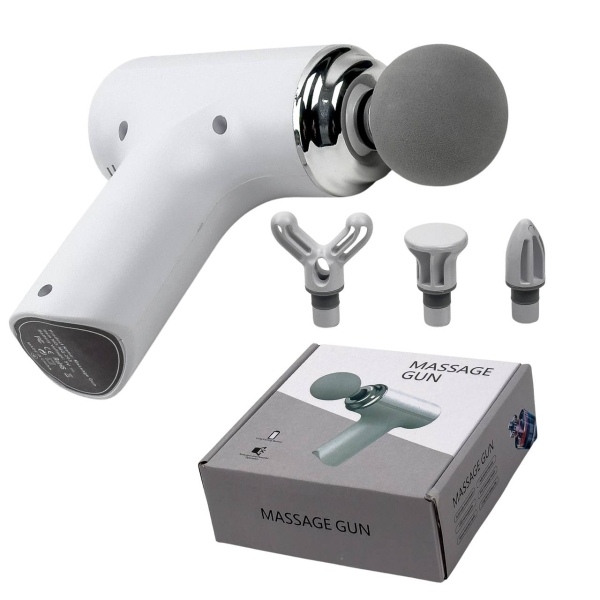 Масажер портативний Fascial Gun LY-472 перкусійний білий