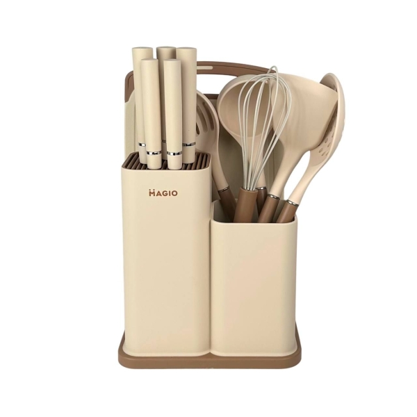 Кухонний набір MAGIO MG-1097I настільний 11 предметів силікон бежевий