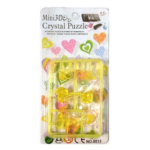/ Пазл 3D пластиковий СЕРДЦЕ-БРЕЛОК Crystal Puzzle mini