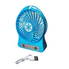 Вентилятор настільний Portable Mini Fan діаметр 10 см синій