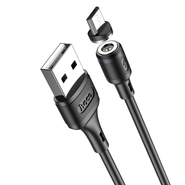 Кабель USB/micro-USB 1 м HOCO X52 магнітний 2.4 А чорний