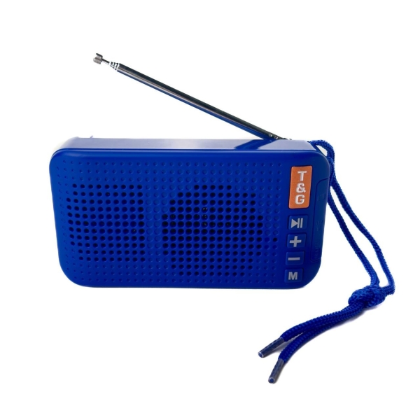 Колонка портативна з сонячною панеллю T&G TG184 Bluetooth FM синій