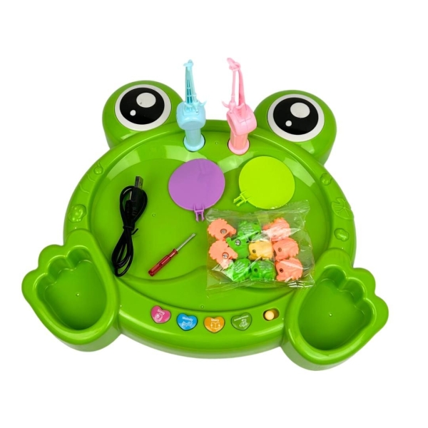 Гра риболовля Жабка 1567-2С звукові ефекти пластик 35 cм зелений