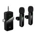 Мікрофон конденсаторний петличний 2 шт HOCO L20C Fair Apple Lightning+Type-C+AUX для смартфона Bluetooth чорний