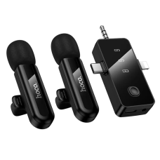 Мікрофон HOCO L20C Fair dual-mic wireless microphone(iP/Type-C/3.5) Чорний new