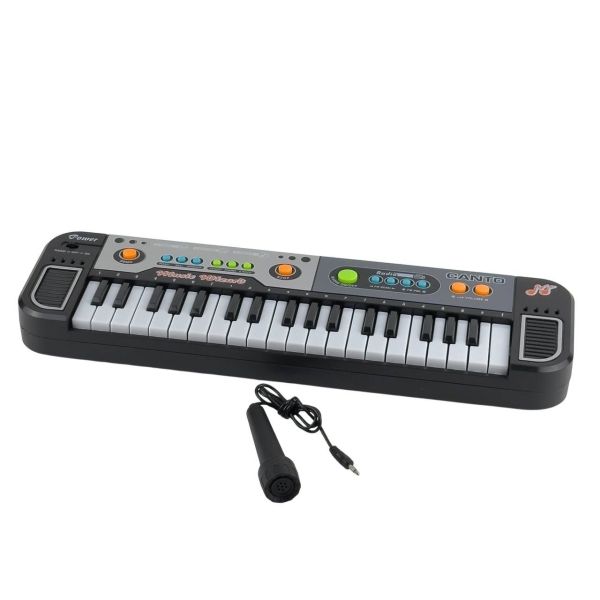 Іграшковий синтезатор AB-3712FM з мікрофоном та радіо 48 см чорний