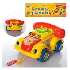 Каталка 705 Р (60шт) машинка-телефон, звук, рахівниця new
