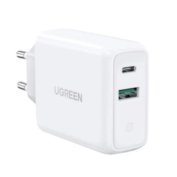 Зарядний блок живлення USB+Type-C UGREEN CD170 38 W білий