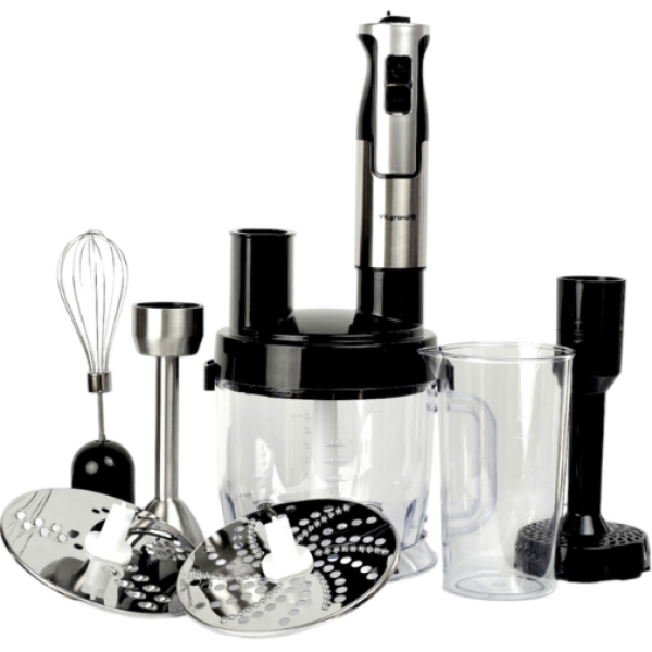 Блендер занурювальний з чашею 7в1 Vilgrand VBH12071 1200 Вт 1.5 л чорний зі сріблястий
