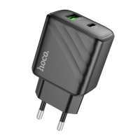 Зарядний блок живлення Type-C+USB HOCO CS23A Sunlight 30 W 2.5 A чорний