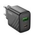 Зарядний блок живлення Type-C+USB HOCO CS23A Sunlight 30 W 2.5 A чорний
