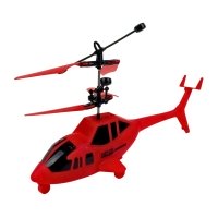 Інтерактивна літаюча іграшка Вертоліт JYX9008 зі світловими ефектами 18 см червоний