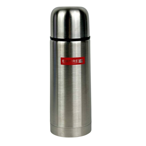 Термос нержавіюча сталь 0.35 л Empire 1374 Крафт у чохлі сріблястий