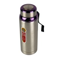 Термос нержавіюча сталь 0.8 л B25-6 з ситечком та ремінцем сріблястий