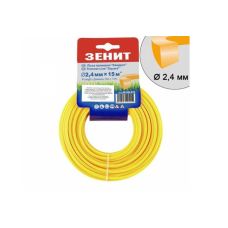 Волосінь для садових тримерів Зеніт КВ-24-15-ОВ квадрат 2.4 мм 15 м