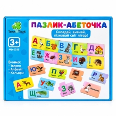 Гра Пазлик-Абеточка Tree Toys MD-0755 дерево різнобарвний