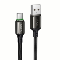 Кабель USB/Type-C 1 м HOCO X127 Exceed 3 A чорний