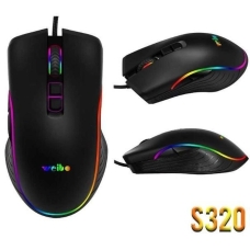 / Дротова ігрова миша Weibo S320 USB 4800 DPI, 7 кнопок, 1.8 м, з підсвічуванням, чорний