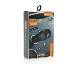 / Зарядний пристрій 12В 3,0А 20Вт QC3.0 USBx1 Type-Cx1 YY-C02 new