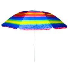 Пляжна садова парасолька 2 м Best-12 Смужки №1 Anti-UV з нахилом різнокольоровий