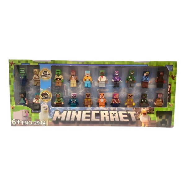 Набір ігрових фігурок персонажі Minecraft 20 шт. зі зброєю (2914) new