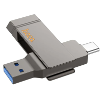 Флеш пам'ять USB 32 GB Hoco UD15 Clever Type-C+USB 3.2 сірий