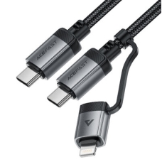 Кабель ACEFAST C20-01 USB-C to USB-C / Lightning aluminum alloy connectors charging data cable Black new