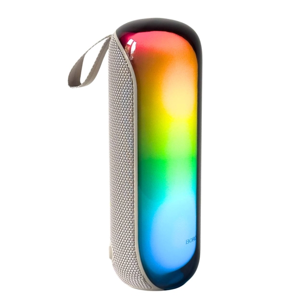 Колонка портативна BOROFONE BR44 Bluetooth LED FM сірий