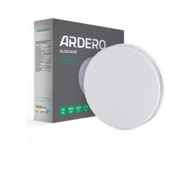 Світлодіодний накладний світильник Ardero AL801ARD 36Вт 5000K білий new