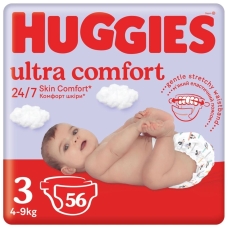 / Підгузки Huggies ultra comfort №3, 3 розмір (M), 4-9 кг, Від 4 місяців, (50шт.)