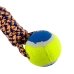 Жувальна іграшка для собак М'ячі з канатом 643 21 см синій з жовтим