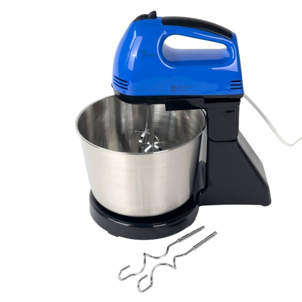 Міксер стаціонарний з чашею BITEK BT-6637B 250 Вт 7 швидкостей блакитний